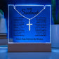 Soulmate Cross Necklace and Jewelry Holder Gift Set-[Heartfelt Family Gift]