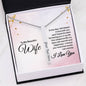 Wife 4 sided Engraved Stick Necklace