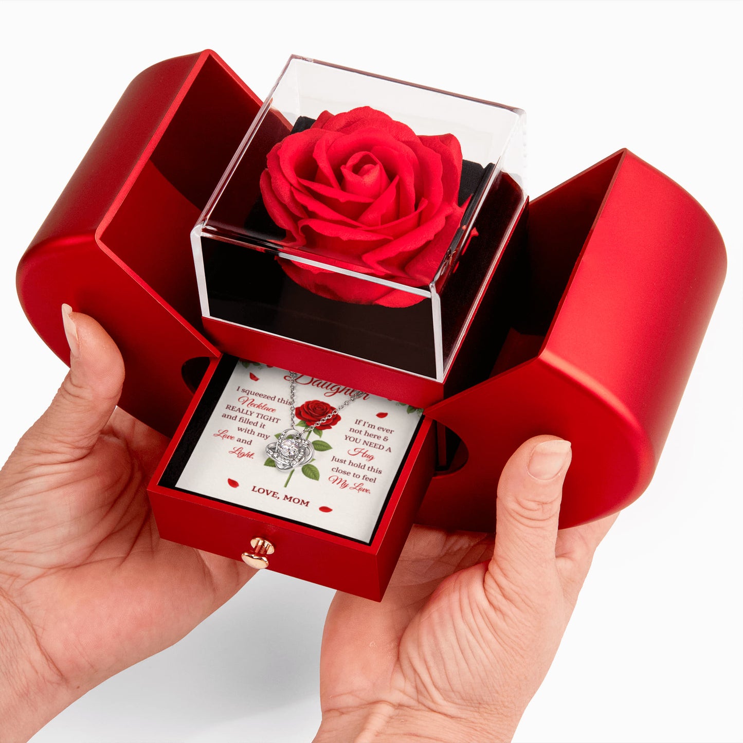 Mom Rose Necklace Gift  Set