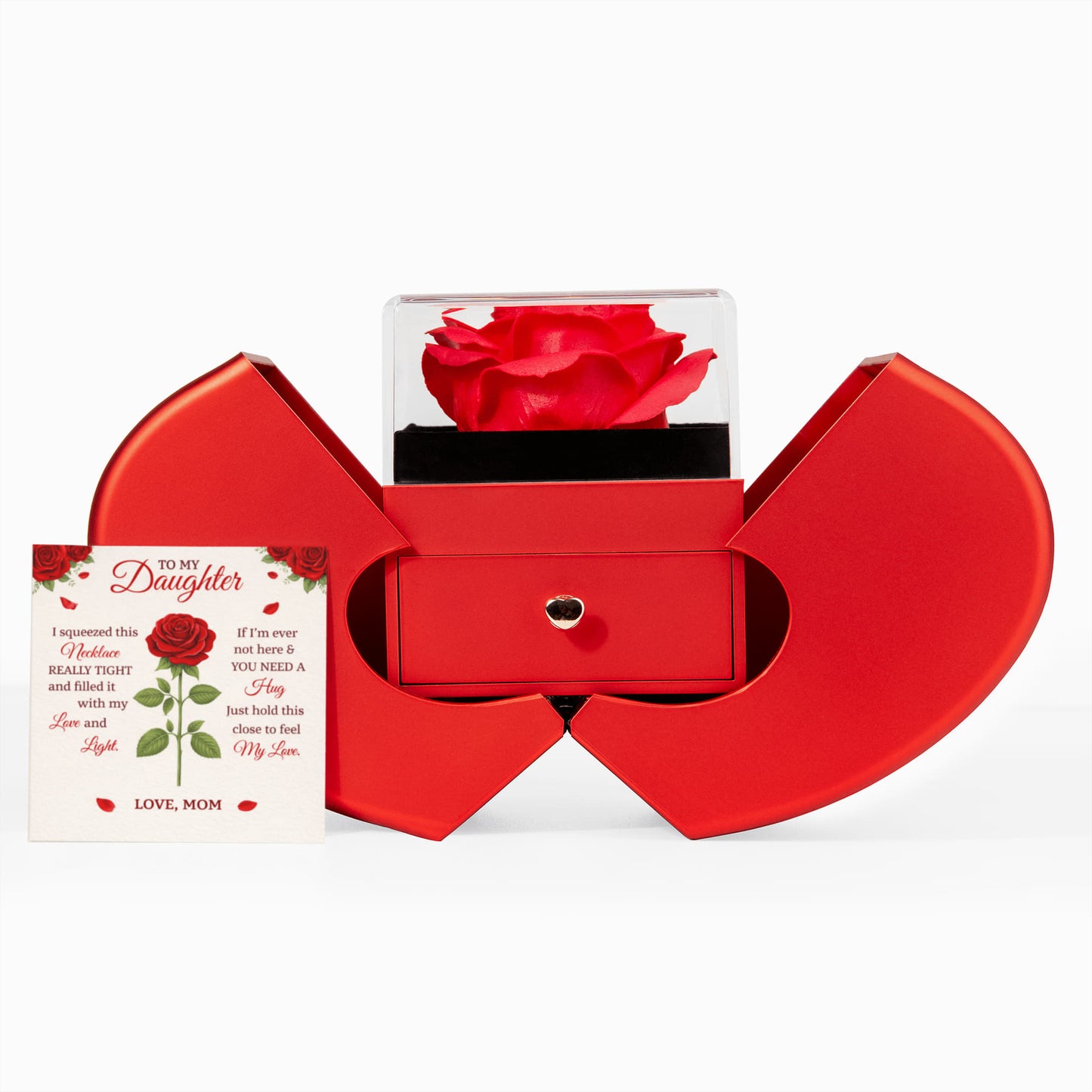 Mom Rose Necklace Gift  Set