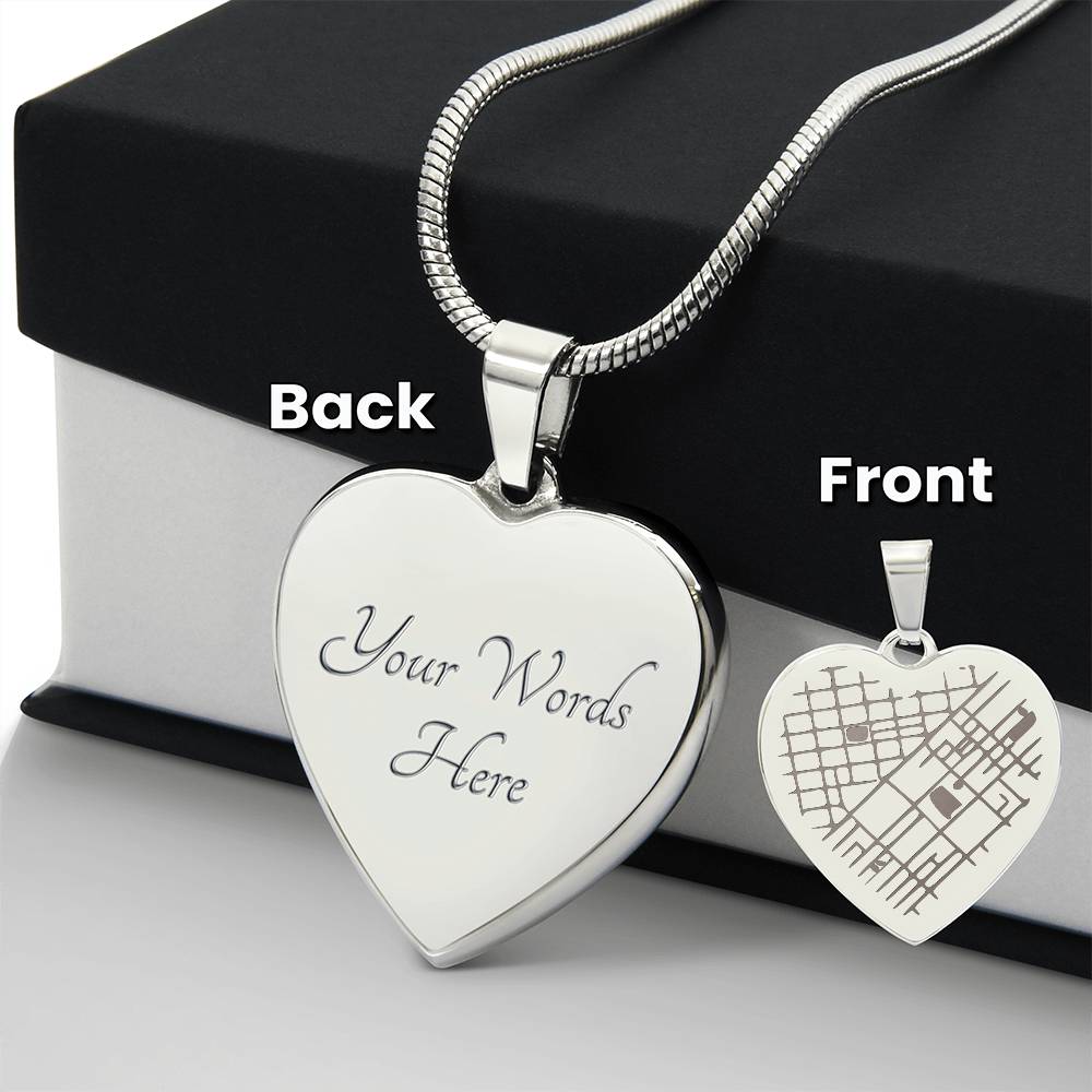Heart Map Necklace