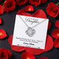 Mother to daughter Rotating Rose Box with Love Knot Necklace