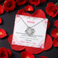 Mom Rotating Rose Box with Love Knot Necklace