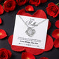 To My Mother from Son Rotating Rose Box with Love Knot Necklace