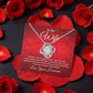 To my wife Rotating Rose Box and Love Knot Necklace