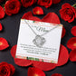 To My Mom Rotating Rose Box and Love Knot Necklace