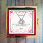 Mom Rotating Rose Box with Love Knot Necklace