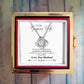 To My Gorgeous Wife Rotating Rose Box and Love Knot Necklace