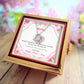 Mom Rotating Rose Box with Love Knot Necklace