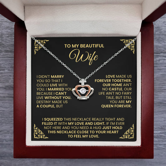 To My Wife Crown Necklace