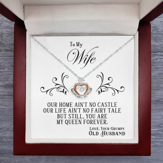 To My Wife Crown Necklace