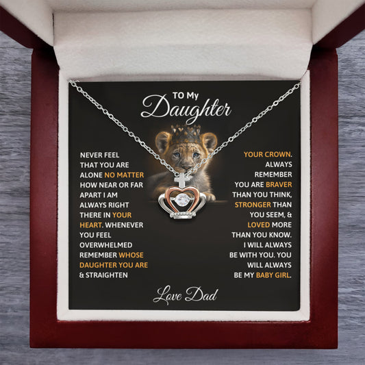 To My Daughter Crown Necklace