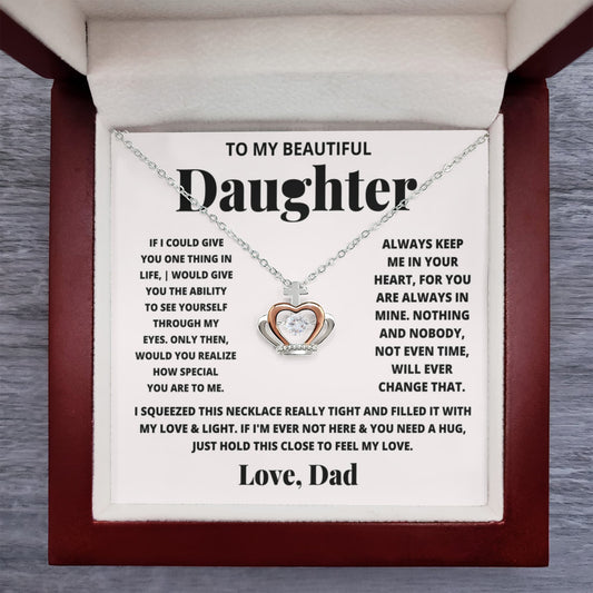 To My Daughter Crown Necklace