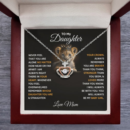 To My Daughter Crown Necklace