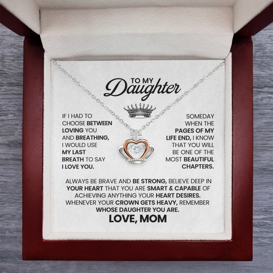 To My Daughter Crown Necklace