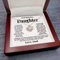 To My Daughter Crown Necklace