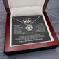 To My Wife Sterling Silver Crown Necklace