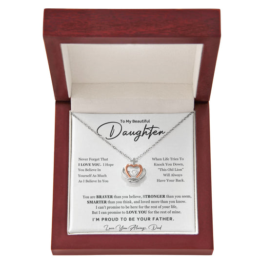 Daughter from Dad Crown Necklace