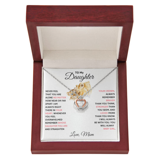 Daughter Crown Necklace from Mom