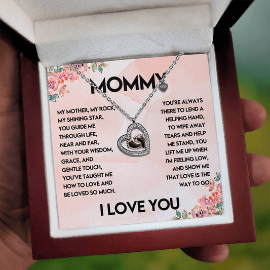 to-my mother hope Mommy To Be 925 Sterling Silver Rose Gold Baby Feet Necklace gfit_artwork_original_artwork