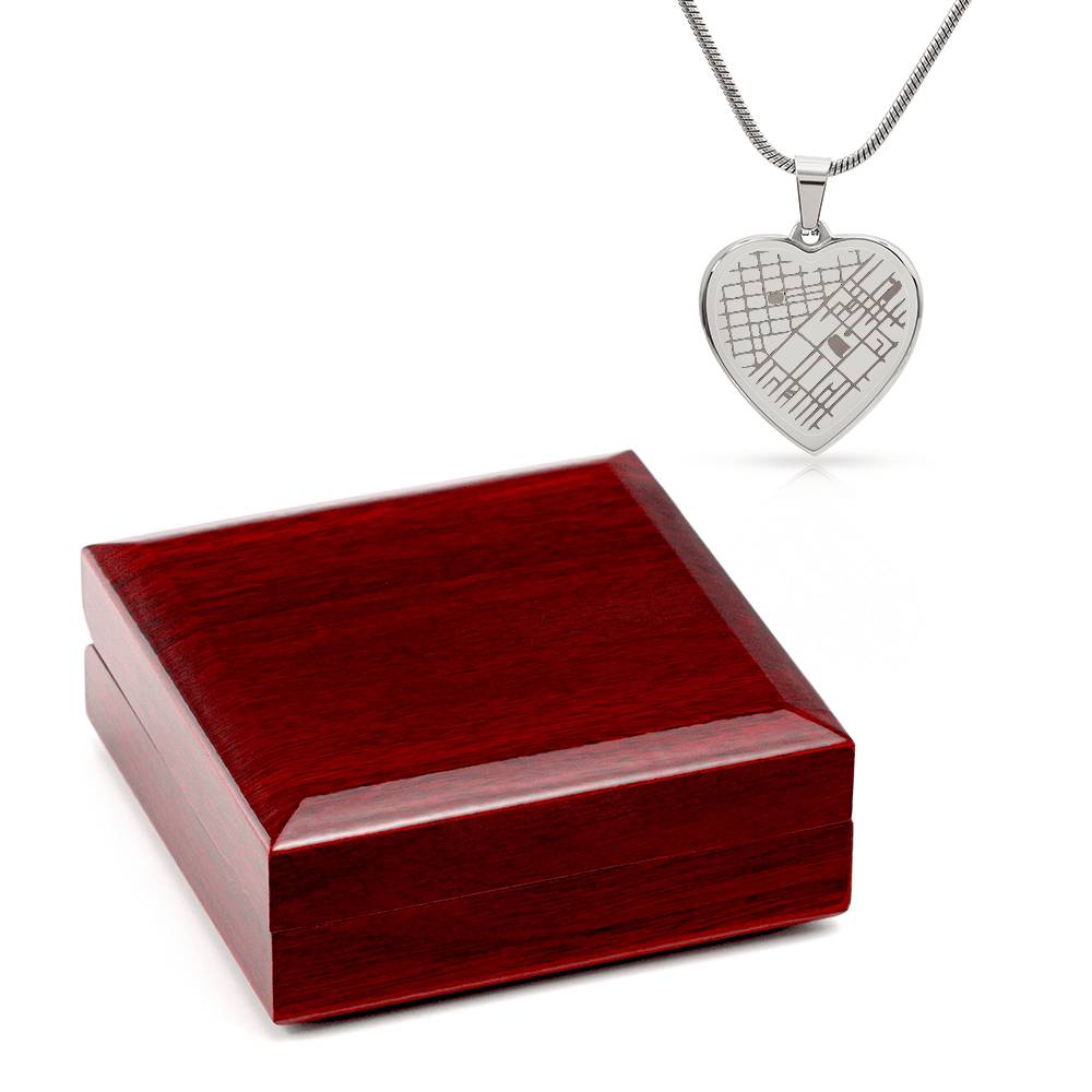 Heart Map Necklace
