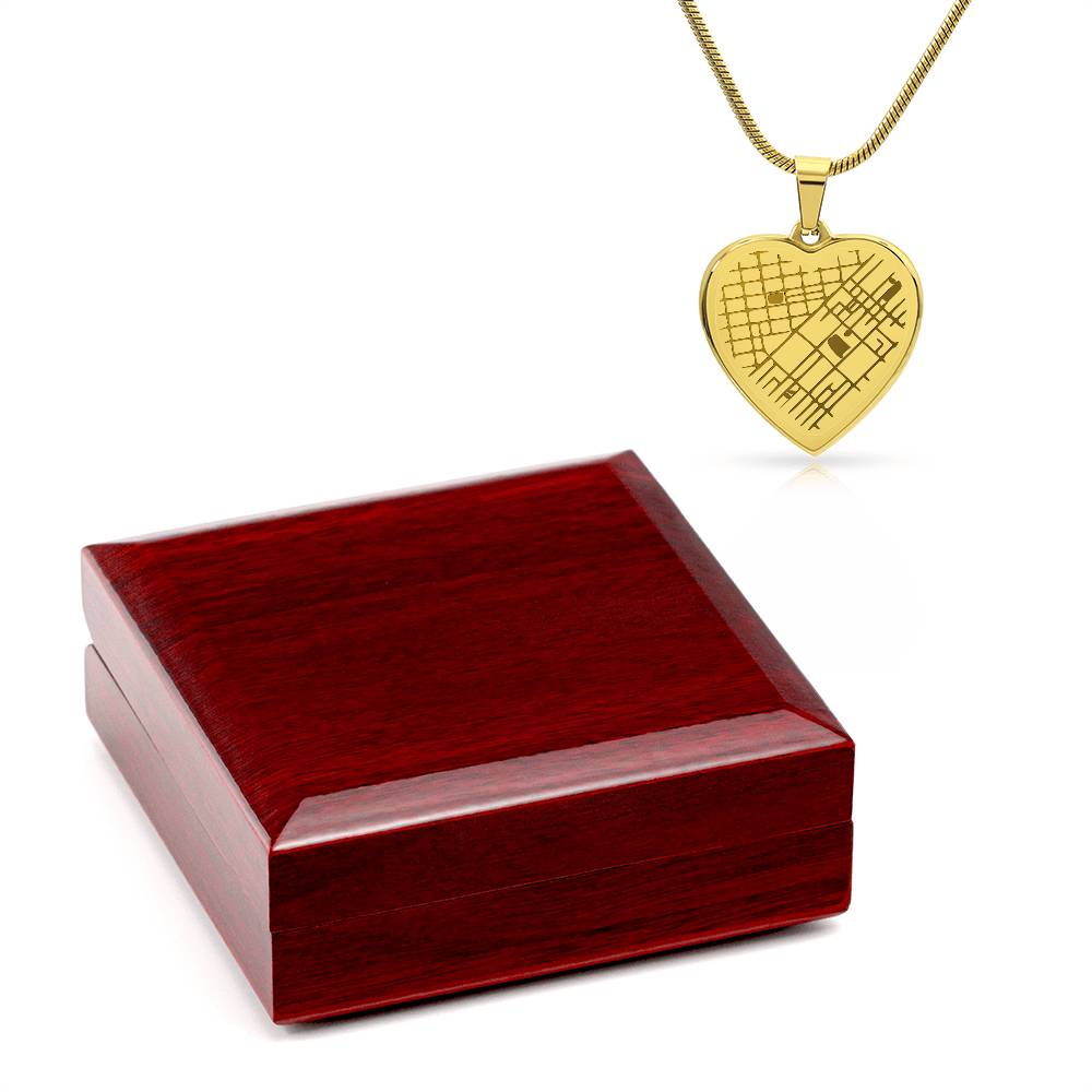 Heart Map Necklace