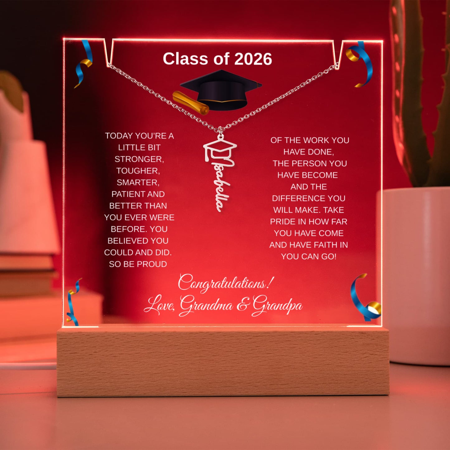Personalized Graduation Acrylic Jewelry Gift Set