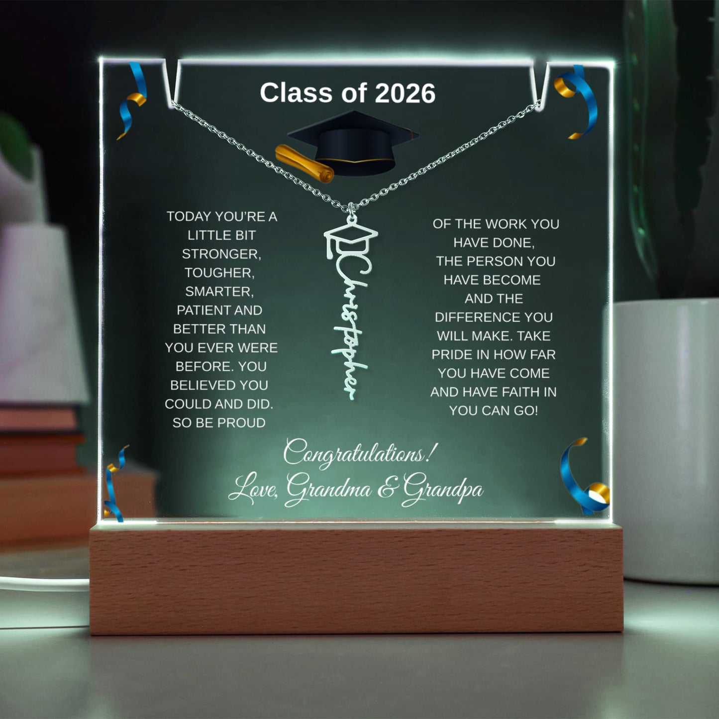 Personalized Graduation Acrylic Jewelry Gift Set