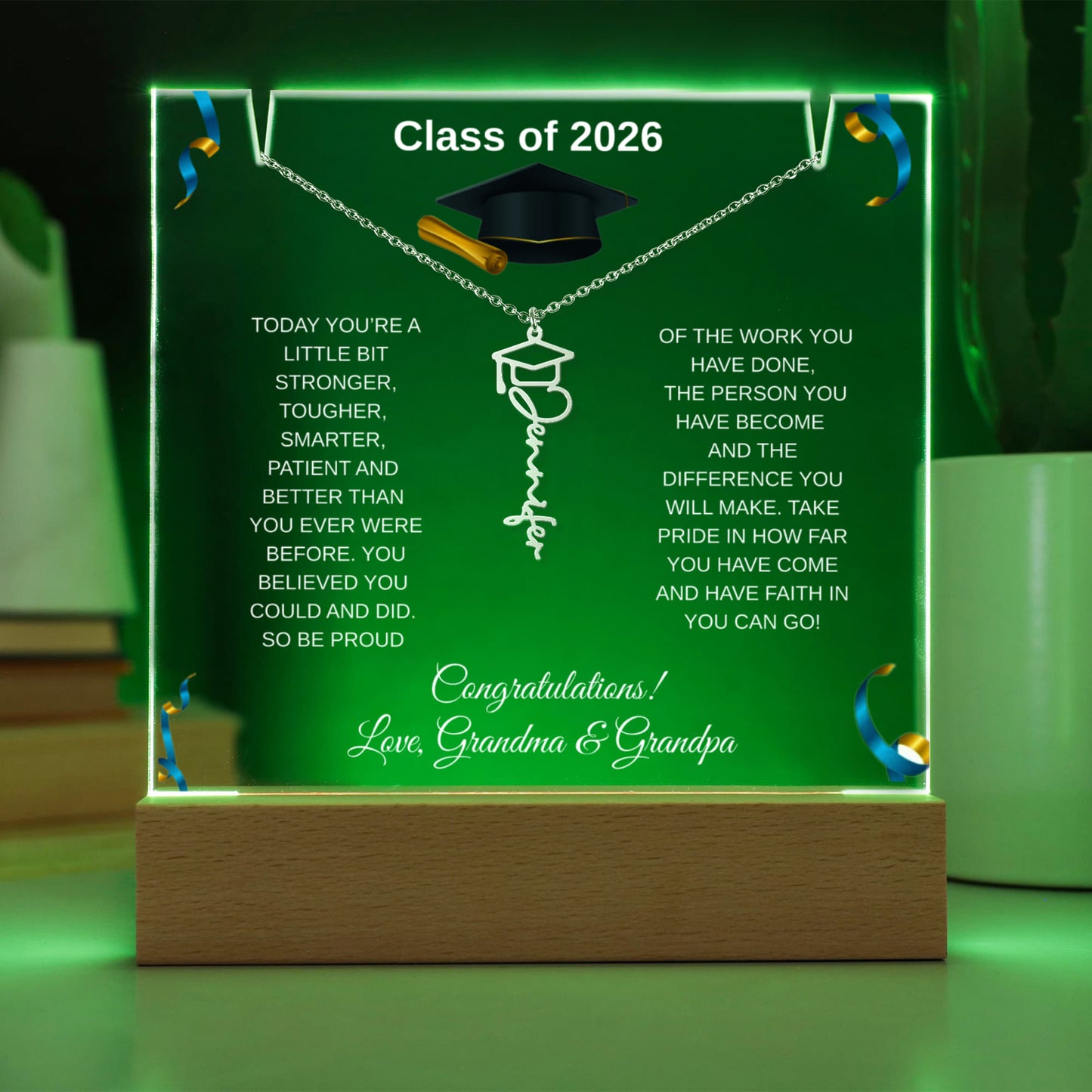 Personalized Graduation Acrylic Jewelry Gift Set