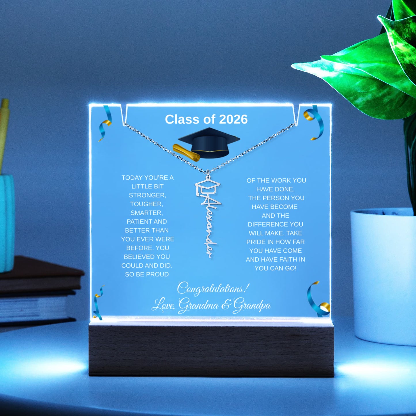 Personalized Graduation Acrylic Jewelry Gift Set