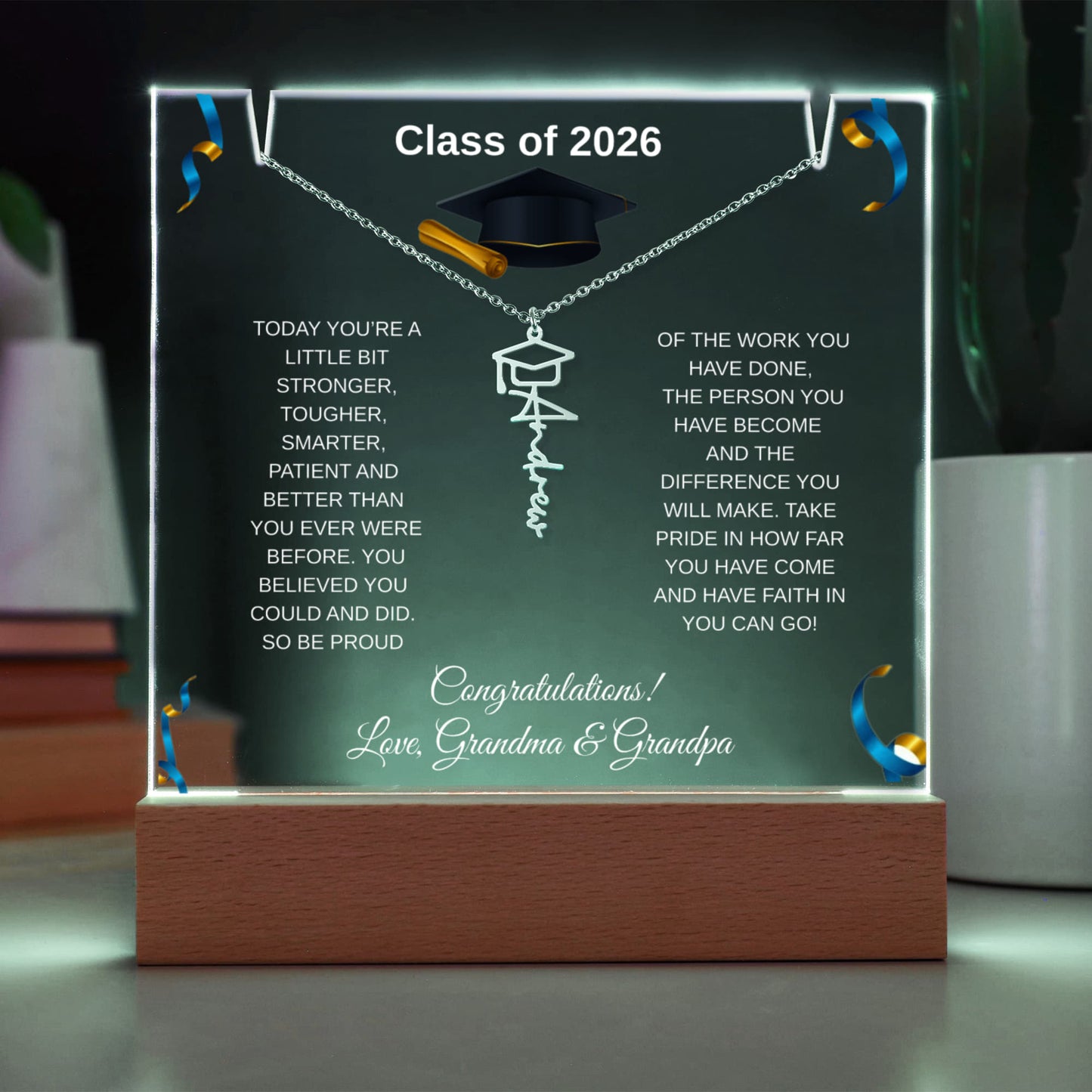 Personalized Graduation Acrylic Jewelry Gift Set