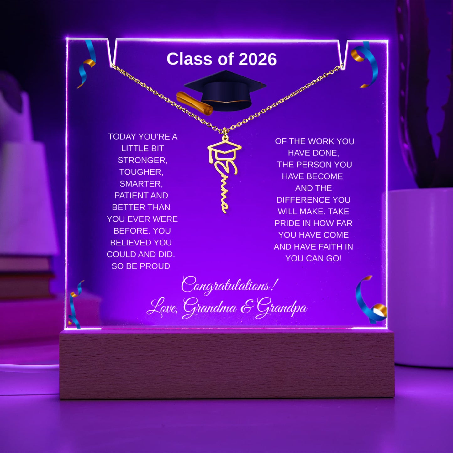 Personalized Graduation Acrylic Jewelry Gift Set