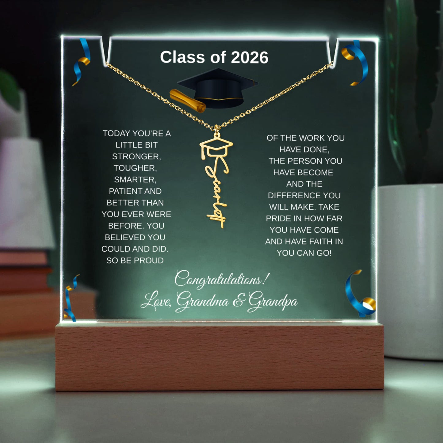 Personalized Graduation Acrylic Jewelry Gift Set