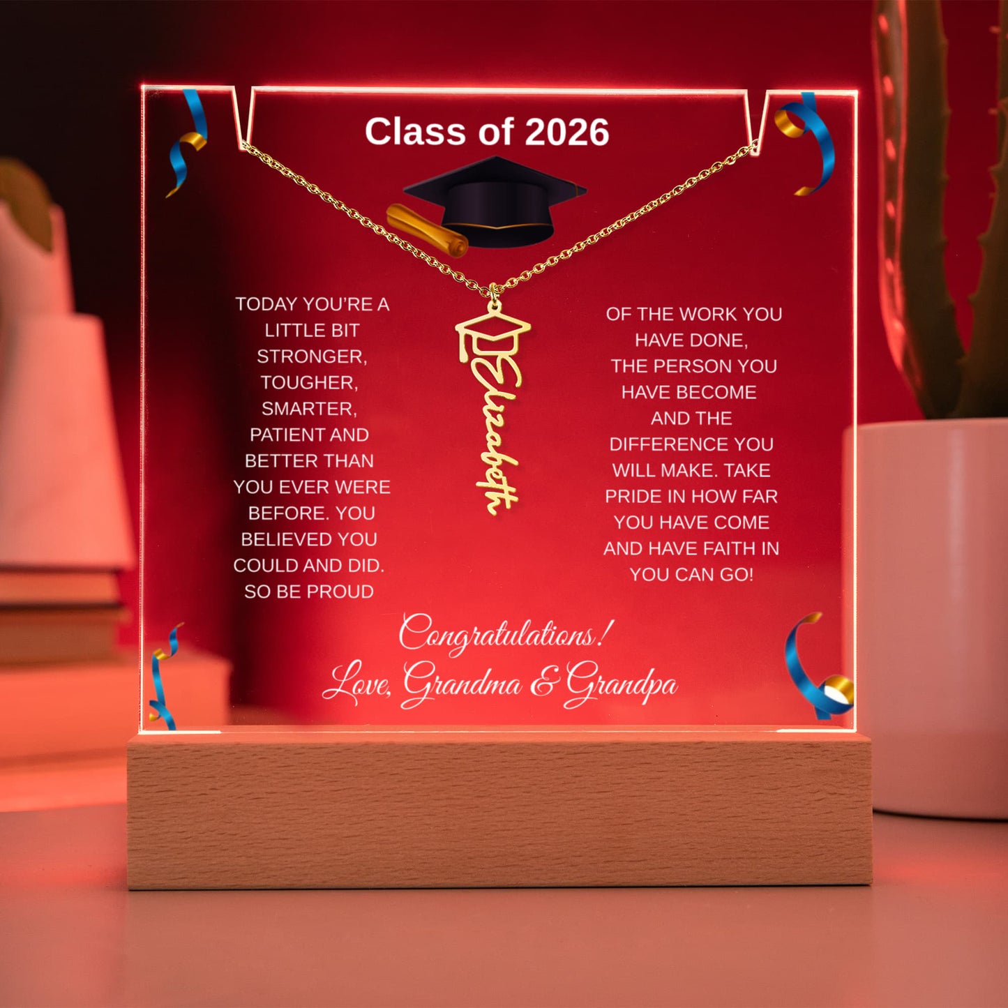 Personalized Graduation Acrylic Jewelry Gift Set