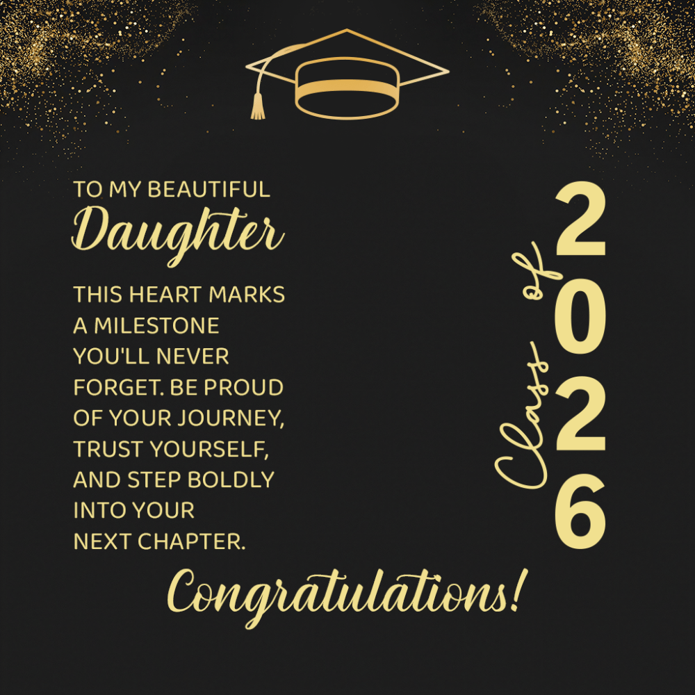 Class of 2026 Graduation Cap Name Necklace