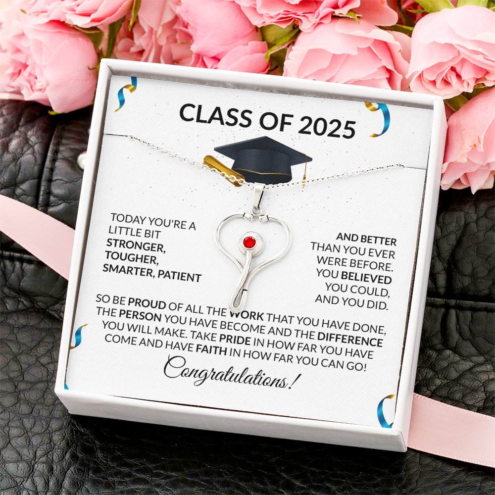 Nursing Graduation Gift Stethoscope Necklace-[Heartfelt Family Gift]