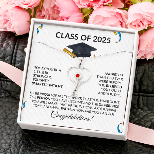 Nursing Graduation Gift Stethoscope Necklace-[Heartfelt Family Gift]
