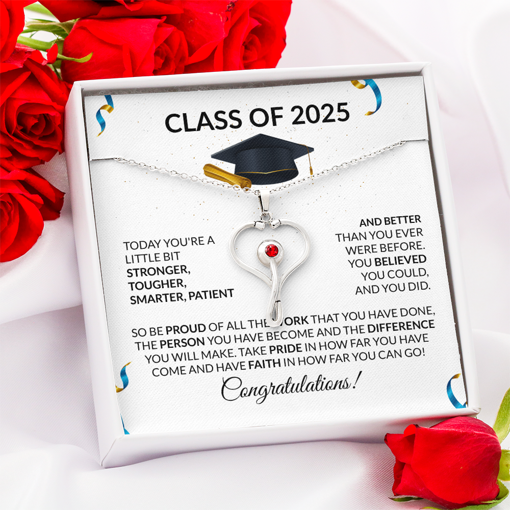 Nursing Graduation Gift Stethoscope Necklace-[Heartfelt Family Gift]