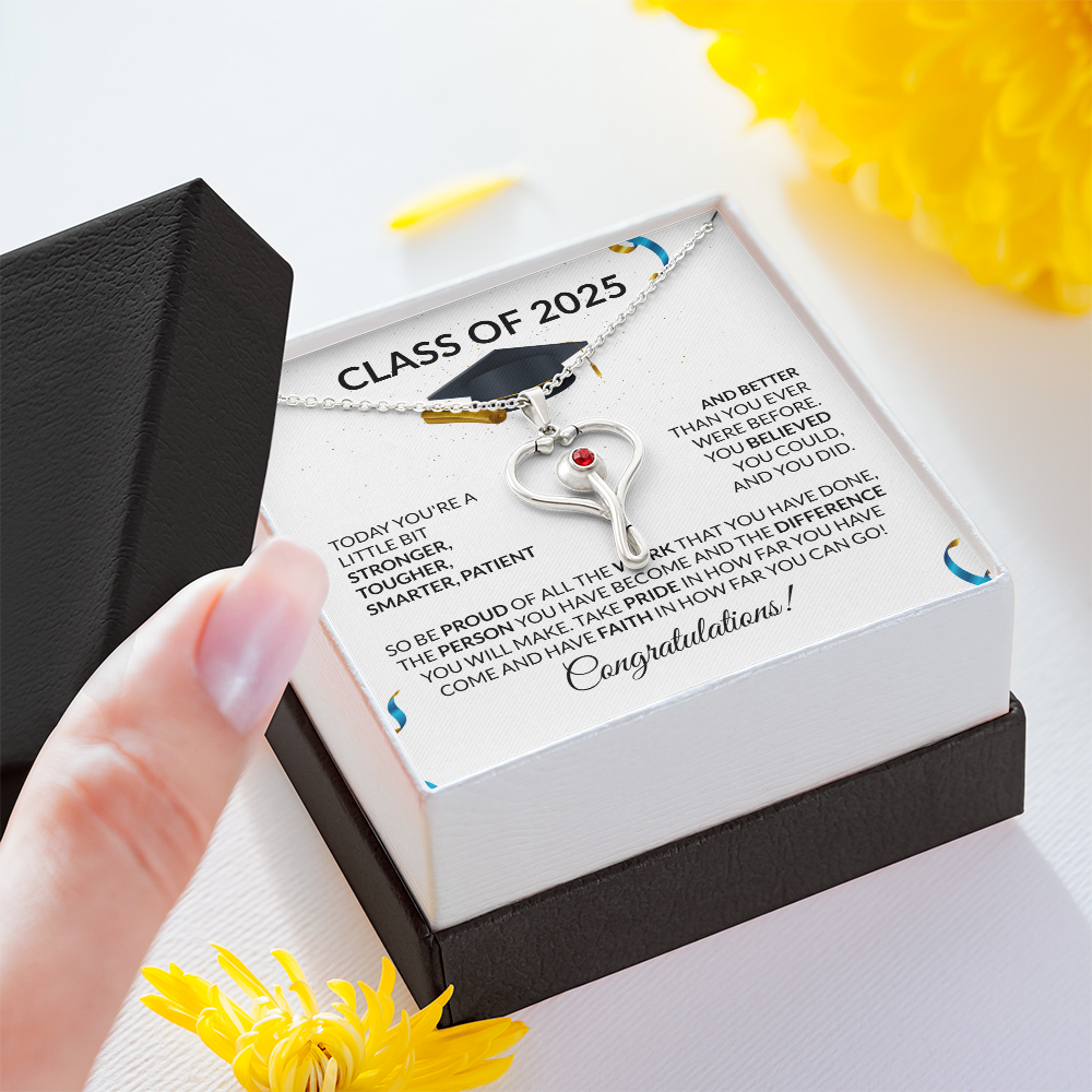 Nursing Graduation Gift Stethoscope Necklace-[Heartfelt Family Gift]