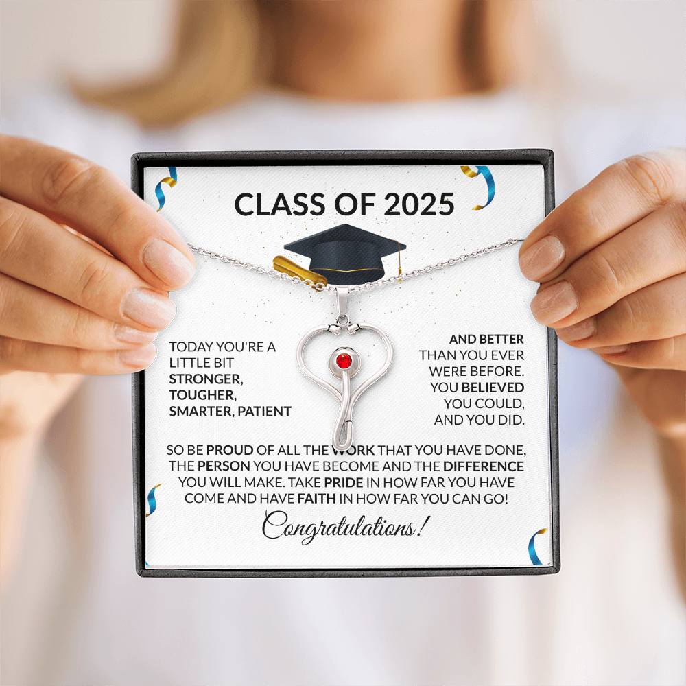 Nursing Graduation Gift Stethoscope Necklace-[Heartfelt Family Gift]