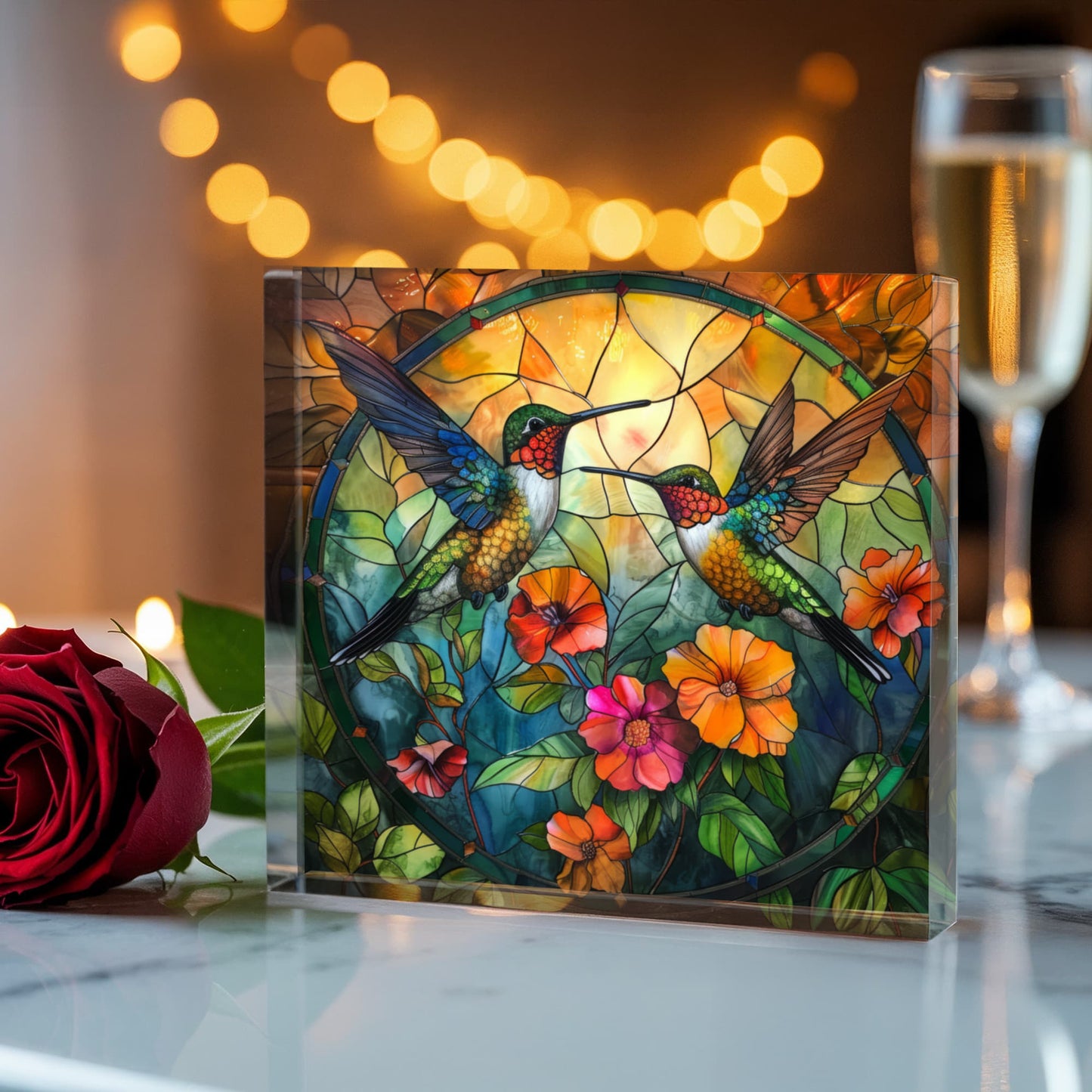 Hummingbird Acrylic Decorative Plaque