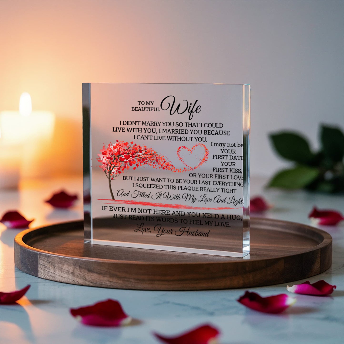 Romantic Wife Acrylic Plaque Gift