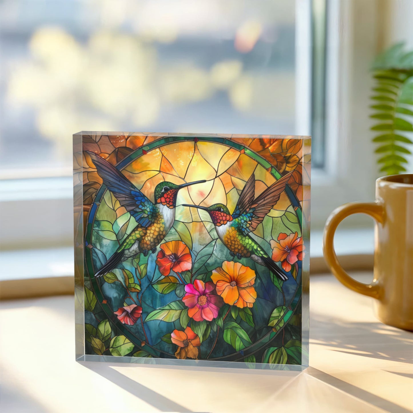 Hummingbird Acrylic Decorative Plaque