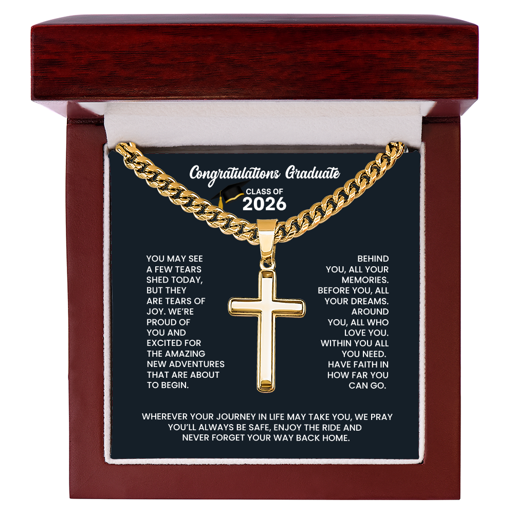 Class of 2026 Graduation Cross Necklace