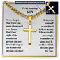 Personalized Son Engraved  Cross Necklace