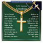 Personalized Grandson Engraved  Cross Necklace