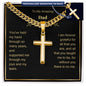 Personalized Dad Engraved  Cross Necklace