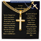 Personalized Grandson Engraved  Cross Necklace