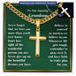 Personalized Grandson Engraved  Cross Necklace