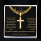 Personalized Husband Engraved  Cross Necklace